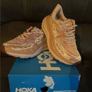 Hoka Women's Tan Running Shoes